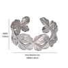 Floral Cuff Bracelet in Stainless Steel with Gold-Tone Finish - Image 22