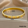 Inlaid Square Zircon Cuff Bangle Bracelets for Women Gold Silver Color Stainless Steel Stacked Bracelet - Image 6