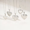 Silver Color Stainless Steel Women Locket Pendant, Openable Heart Pendant Necklaces, Life Tree Floral Collar - Image 1