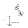 Titanium 16G Mini 4 Bead Cluster Labret Lip Ring Tragus Cartilage Helix Conch Earring Stud Nose Piercing - Image 16