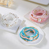 17/10PCS/Set Elastic Pink Color Rice Bead Bracelets for Women Handmade Beads Chain Bangle Bohemian Stackable Jewelry - Image 3