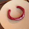 Unique Irregular Acrylic Cuff Bracelets for Women Simple Texture Multicolor Geometric Open Bangle Female Jewelry - Image 21