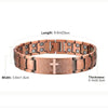 Mens Magnetic Bracelets, Cross Copper Plating Bracelet with Double-Row Strength Magnets for Men Husband Dad Christmas Gifts - Image 2
