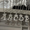 26 Letters A-Z Zircon Crown Pendant Necklace for Women Men Punk Initial Alphabet Necklaces Hip Hop Choker Chain Jewelry - Image 5