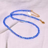 4MM Shiny Crystal Stainless Steel Necklace for Women Colorful Glass Beads Jewelry Accessories - Image 7