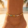 Stainless Steel Colorful Beaded Snake Chain Anklet for Women Bohemian Multicolor Round Bead Design Chain Jewelry Gift - Image 1