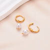 Simple Elegant Stainless Steel Earrings Imitation Pearl Hoop Earrings Charm Women's Party Jewelry - Image 12