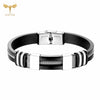 Stainless Steel Bracelet Men Women Wristband Black Grooved Rudder Mesh Chain Insert Gothic Wristband Stylish Bangle Accessories - Image 9