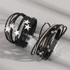Star Shaped Stackable Multilayer Leather Bracelet for Women Black Wrapped Chain Bangle Daily Jewelry Gift - Image 5