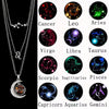 3 Pieces/Set Zodiac Retro Moon Glow Pendant Necklace Set with Birthstone Cards, Birthday Gift for Besties and BFFs - Image 1