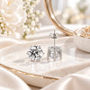 Classic Stud Earrings with Lace Six-Prong Texture Elegant and Stylish Earrings - Image 5