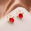 Cartoon Animal Deer Stud Earrings Small Antler Earing For Girls Kid CZ Crystal Stone Christmas Gift Jewelry Women - Image 16