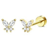 1Pair Flat Back Earrings for Women Steel Earrings Hoop Stud Cartilage Tragus Piercings - Image 28
