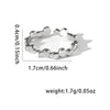 316L Stainless Steel Leaf Stripe Weave Chain Open Ring for Women Men Special Punk Jewelry Gifts - Image 10