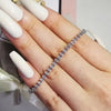 Stainless Steel Marquise Oval Square Cut Silver Color on Hand Tennis Bracelet Bangle for Women Party Gift Jewelry - Image 2
