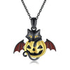 Gothic Punk Bat Wings and Heart-Shaped Resin Pendant Necklace Dark Fantasy Style Alloy Chain, Halloween Gift for Women, Casual Accessories - Image 11