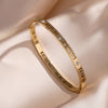 Classic Women's Stainless Steel Bracelets Set Multiple Gold Color Bangles Jewelry Accessory Gift - Image 9