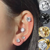 Punk round Zircon Magnetic Ear Studs Crystal CZ Non Piercing Jewelry for Men And Women Strong Magnet Clip Earrings - Image 2