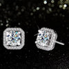 Diamond Earrings Mosonite Earring Square Bag Earrings Marry Jewelry Simple And Party, Valentine's Day Gift - Image 2