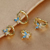 2PCS Simple Mini Butterfly Huggie Hoop Earrings 6MM 8MM Small Colorful Zircon Cartilage Earring Ear Bone Nail Piercing Jewelry - Image 5