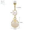 ZS 1 PC Gold Color 14G Stainless Steel Belly Ring Snake Heart Shiny CZ Crystal Navel Belly Button Rings Butterfly Navel Piercing - Image 13
