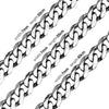 Stainless Steel Cuban Figaro and Wheat Link Necklace in 5 mm or 7 mm Widths - Image 13