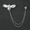 Gentleman Tassel Brooch For Men Suit Shirt Collar Triangle Wings Chain Lapel Pin Metal Retro Wedding Accessories - Image 12