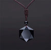 Black Obsidian Pendant Necklace Obsidian Star Pendant Lucky Love Crystal Jewelry With Free Rope - Image 1