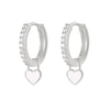 Open Heart Hoop Earrings in Gold Tone or Silver Tone - Image 13