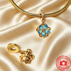 Charm Beads,Lucky Clover Wishbone&Horseshoe Dangle,Blue Blossom Dangle Charm Bead Fit Pendant Bracelet Women Jewelry - Image 10