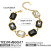 Chunky CZ Necklaces Bracelets Big Square Multi Color Zircon Necklace Bracelet Gold Plated Stainless Steel Statement Jewelry - Image 8