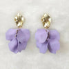 Gold Color Metal Leaf Acrylic Petal Flower Drop Earrings For Women Rose Pink Blue Orange Green Colors - Image 16