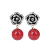 Skeds Korean Style 5 Numbers Pearl Crystal Flower Earrings For Women Camellia Elegant Lady Party Jewelry Ear Rings - Image 24