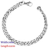 Stainless Steel Couple Men/Woman Bracelets Curb Cuban Link Chains On Hand Rock Bracelet Wrist Jewelry Gifts - Image 9