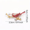 Magpie Brooch Cute Bird Flower Enamel Rhinestone Corsage Pin Clothing Accessories Jewelry - Image 14
