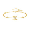 Silver Zircon Gold 26 Letter Bracelets For Woman Simple Jewelry Wedding Party GiftS Jewelry A - Image 22