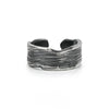 Vintage Silver Plated Irregular Rings for Men Domineering Cracked Hammered Opening Ring Adjustable Jewelry Male Gift - Image 5