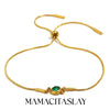316L Stainless Steel Zircon December Birthstone Adjustable Bracelet Wrist Jewelry Women's Charm Bracelet - Image 12