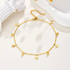 Chic Zircon Flower Anklet for Women Girls,Holiday Beach Stainless Steel Butterfly Cross Crown Bead Anklets, Jewelry Gifts - Image 8