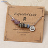 Mhs.sun 12 Star Zodiac Sign Gravel Stone Chains Bracelets With Card Couples Constellation Birthday Party Jewelry - Image 9