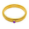 Stainless Steel Retro Elasticity Thick Metal Polish Bracelet Gold Plated Unisex Jewelry Men Women - Image 8