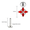 Titanium Marquise Flower Helix Stud 16G Four-Petal CZ Floral Cartilage Tragus Conch Ear Piercing Jewelry - Image 27