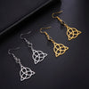 Triquetra Witch Knot Drop Earrings Stainless Steel Trinity Irish Knot Symbol Earrings for Women Vintage Jewelry Gift - Image 3