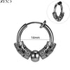 Zemo 1 PC Punk Stainless Steel Clip-on Earrings Long Tassel Pendant Earring Taper Cross Feather No-Pierced Fake Piercing 12/14MM - Image 31