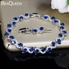 BeaQueen Charming Dark Blue Crystal Women Tennis Bracelets with Cubic Zirconia Stone Brides Party Accessories Jewelry Gift - Image 1