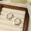 Silver Color Square Hoop Earring for Women Elegant White Enamel Spliced Geometric Earrings Aesthetic Jewelry Accessories - Image 11