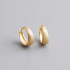 Silver Matte Minimalism Unisex Huggies Ear Hoops Earrings for Women Gothic Piercing Men's Jewelry - Image 17