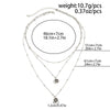Acrylic Square Pendant Metal Round Bead Chain Multi-layer Fold Wear Necklace for Women Personality Jewelry Gifts - Image 6