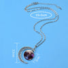 12 Constellation Necklace Zodiac Signs Cabochon Glass Crescent Moon Pendant Clavicle chain Necklace Birthday Gifts for Women - Image 4