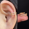 1Pc Geometry Crystal CZ Leaf Clip Earring For Women Without Piercing Punk Vintage Star Ear Cuff Wrap Adjustable Jewelry - Image 15